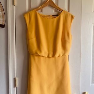 Banana Republic yellow straight fit dress